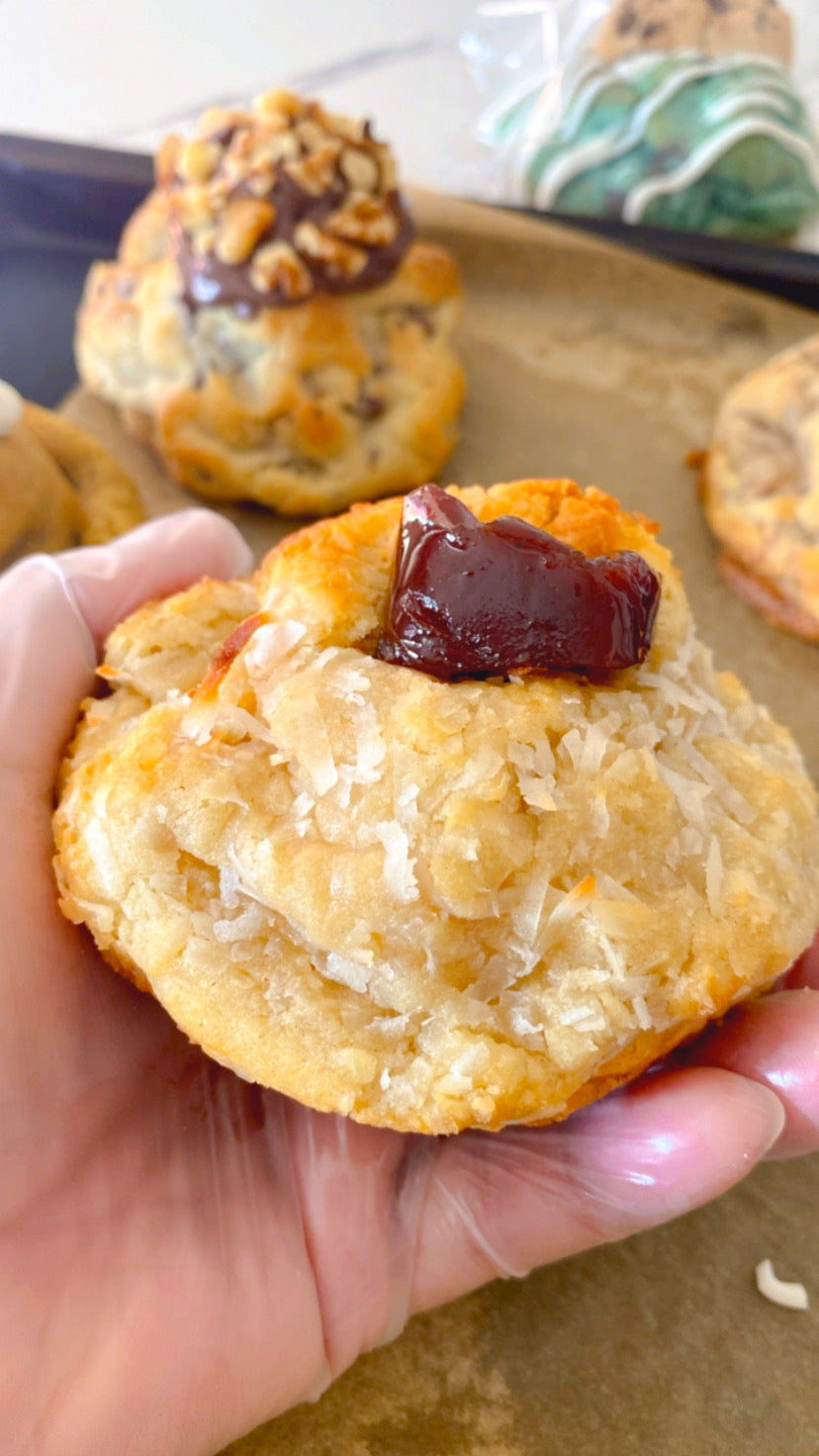 Coconut with guava filling