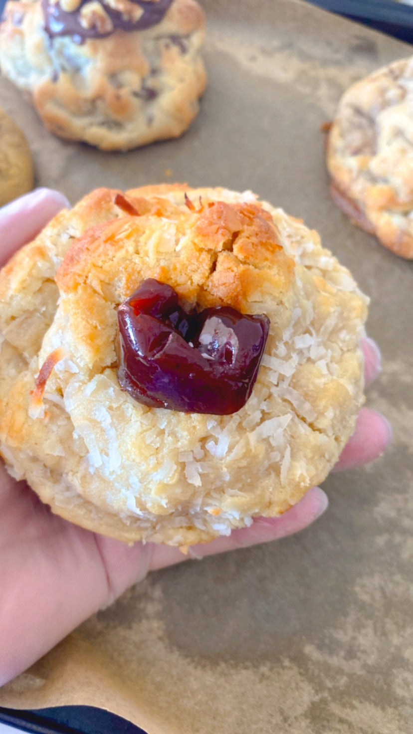 Coconut with guava filling